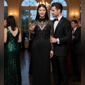 D'ore Della Roufogali Vintage 100% Silk Beaded Maxi L
Witchy elegant Whimsigoth